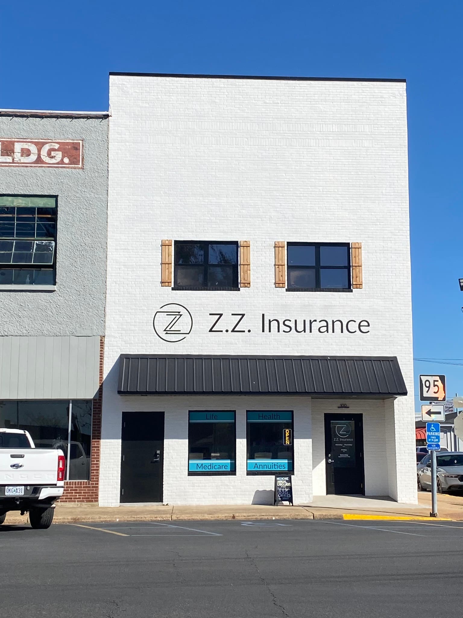 Z.Z. Insurance office in Mountain Grove, Missouri.